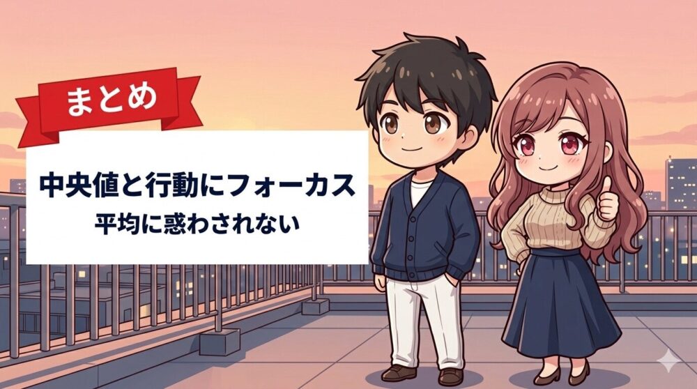 まとめ中央値と行動