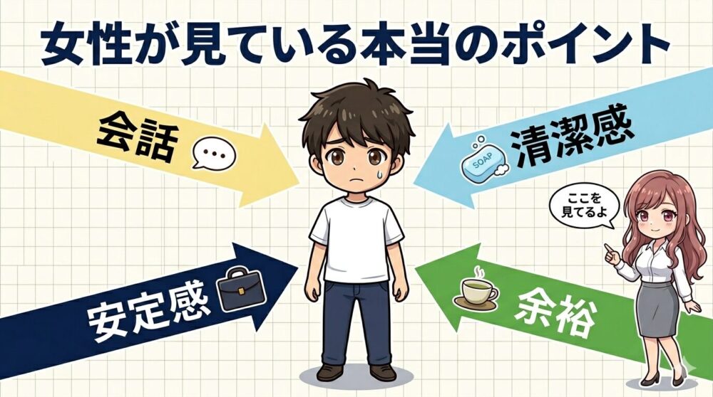 女性が30代会社員に見ているポイント4つ