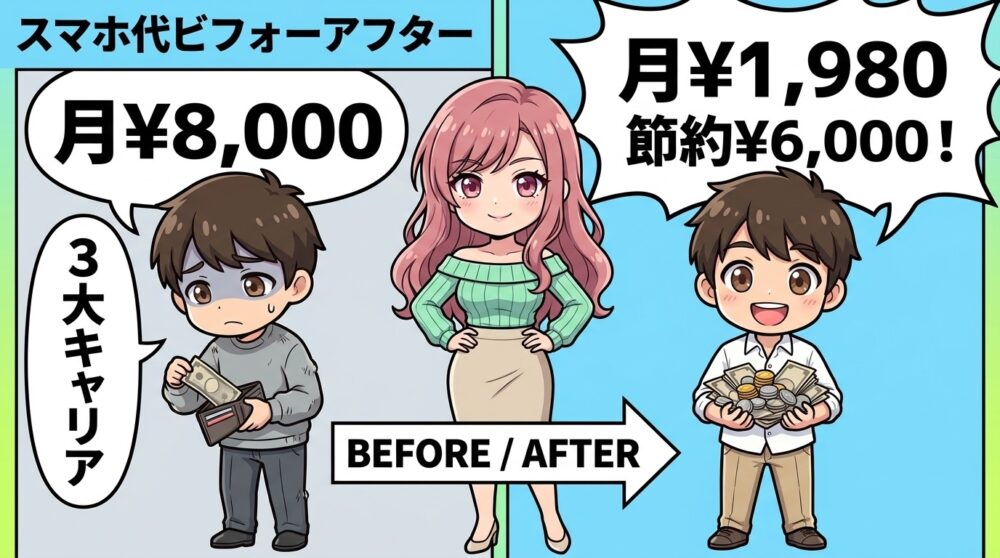 格安SIMで節約できる金額