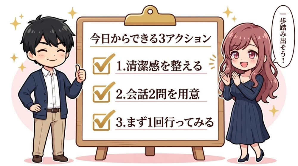 街コン後に達成感を感じながら夜道を歩く男性のイラスト