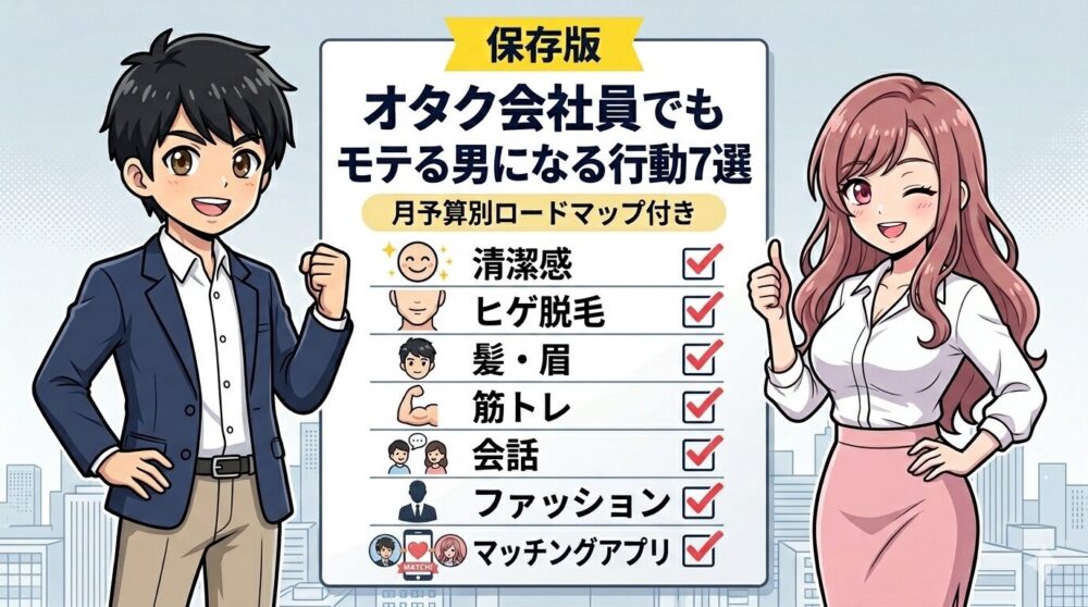オタク会社員でもモテる男になる行動7選アイキャッチ