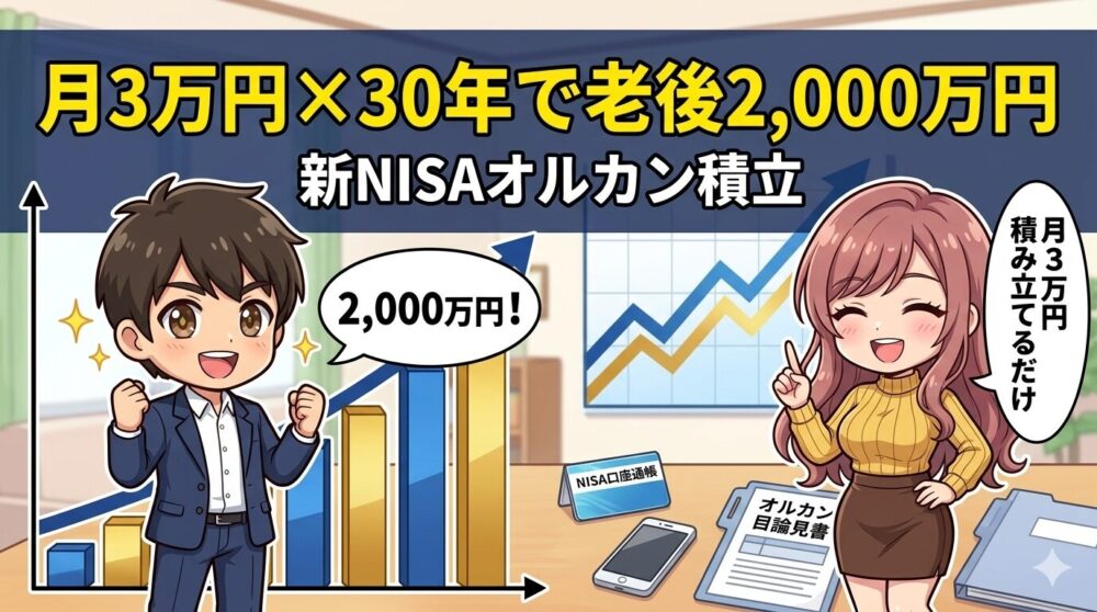 月3万円×30年で3,500万も夢じゃない！新NISAオルカン積立の最強タイミング