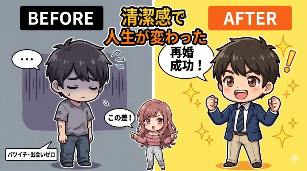 清潔感で人生が変わった｜再婚成功の体験談