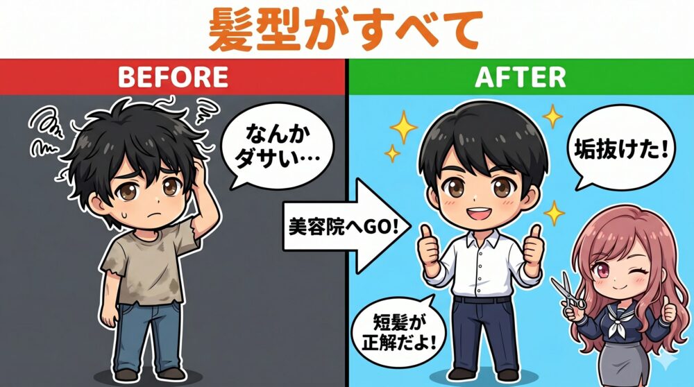 髪は清潔感の7割を決める｜短髪と散髪ルール