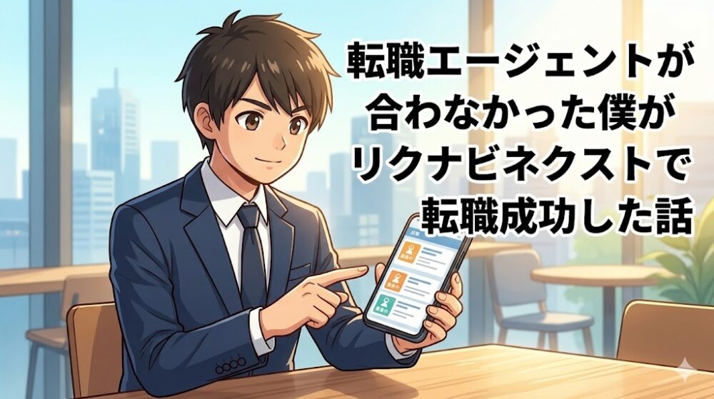 転職エージェントが合わなかった僕がリクナビネクストで転職成功した話のアイキャッチ