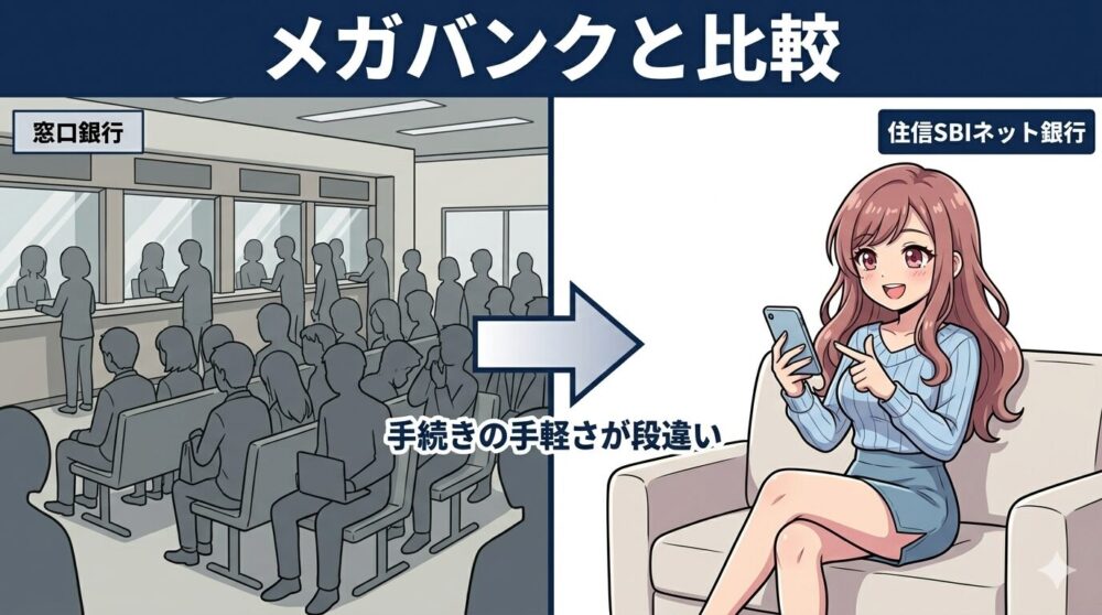 住信SBIネット銀行 メガバンク比較