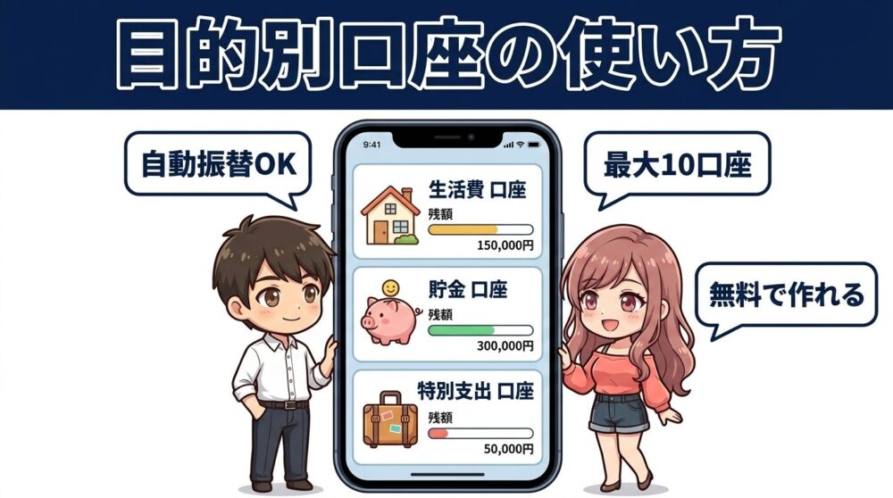 住信SBIネット銀行 目的別口座の使い方