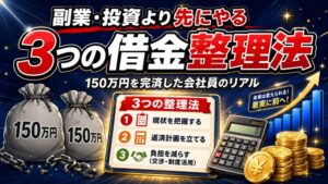 会社員の借金整理3つの方法のアイキャッチ