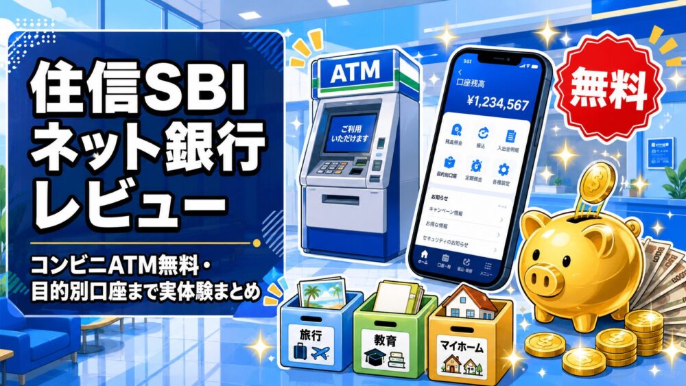 住信SBIネット銀行レビューのアイキャッチ