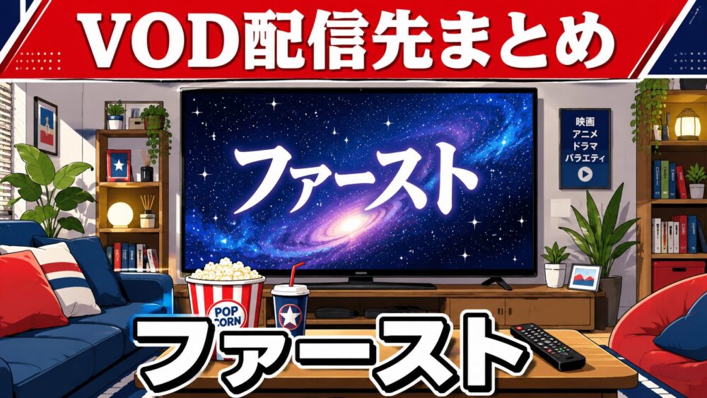 ファーストのVOD配信先まとめのアイキャッチ