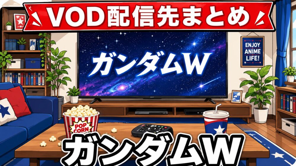 ガンダムWのVOD配信先まとめのアイキャッチ