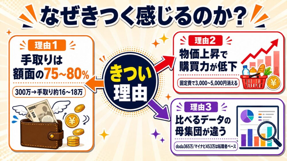 年収が低い・きついと感じる3つの理由