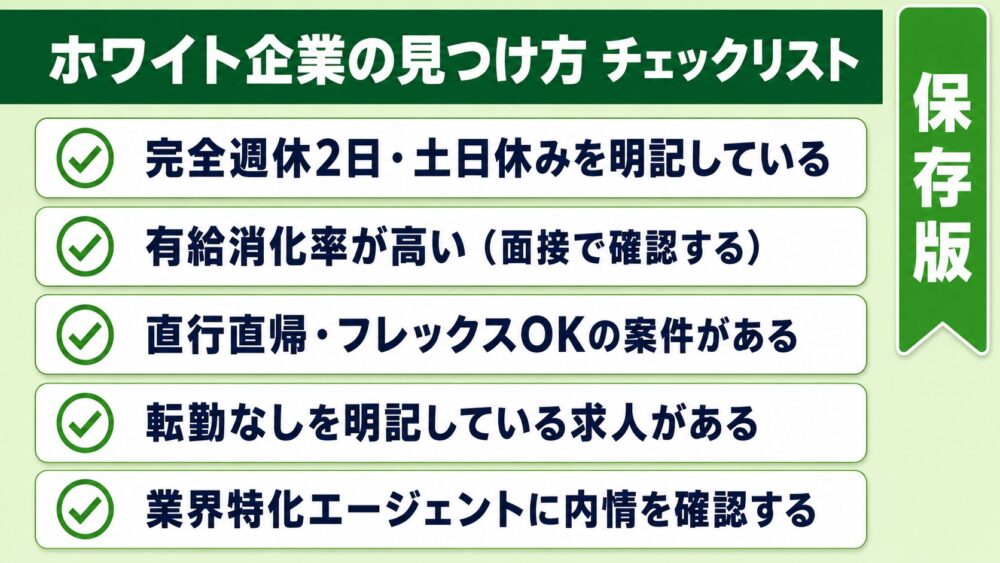 施工管理のホワイト企業チェックリスト｜転職前に確認すべき5ポイント