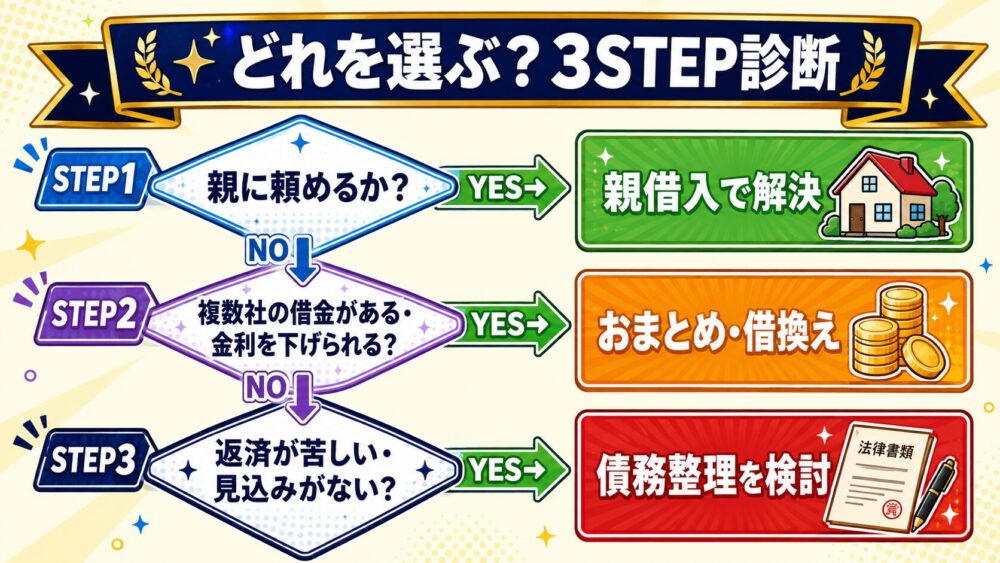 STEP順に検討するタイプ別フローチャート