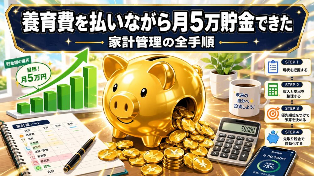 養育費を払いながら月5万円貯金 アイキャッチ