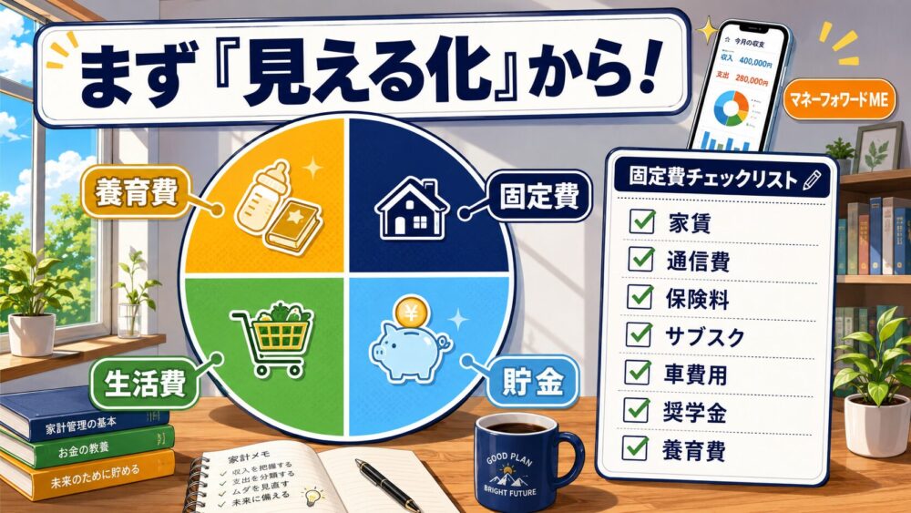 家計の見える化 グラフのイメージ