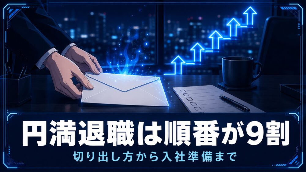 円満退職は順番が9割 切り出し方から入社準備まで（仕事Lv6アイキャッチ）