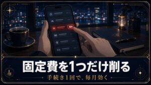 固定費を1つだけ削る 手続き1回で毎月効く（お金Lv3アイキャッチ）
