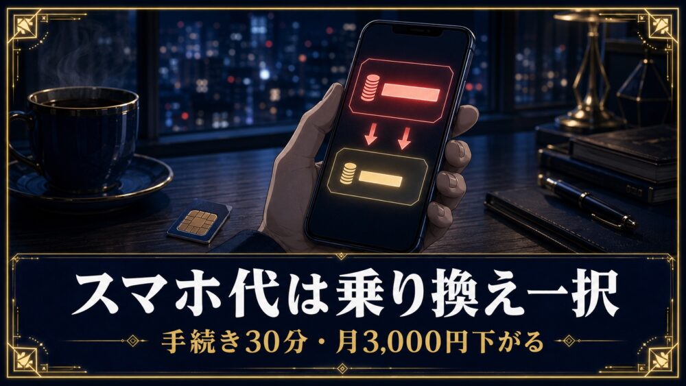 スマホ代は乗り換え一択 手続き30分・月3,000円下がるアイキャッチ