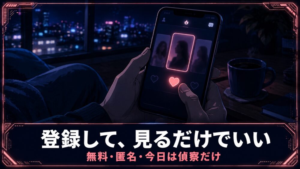 マッチングアプリは登録して見るだけでいい 無料・匿名・今日は偵察だけのアイキャッチ