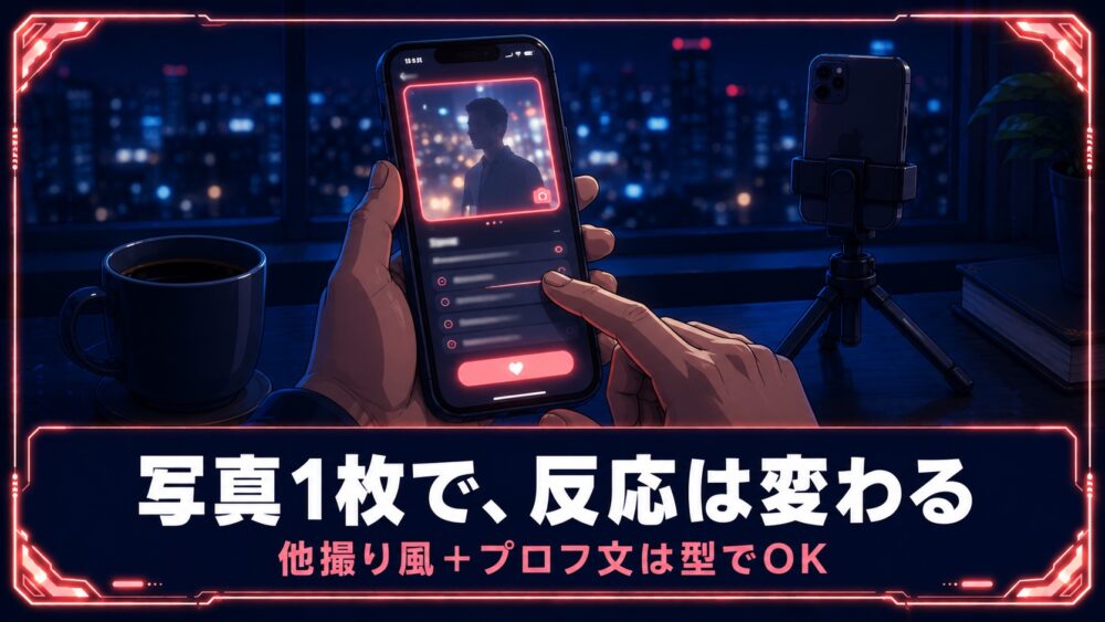 写真1枚で反応は変わる 他撮り風＋プロフ文は型でOKのアイキャッチ