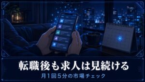 転職後も求人は見続ける 月1回5分の市場チェックのアイキャッチ