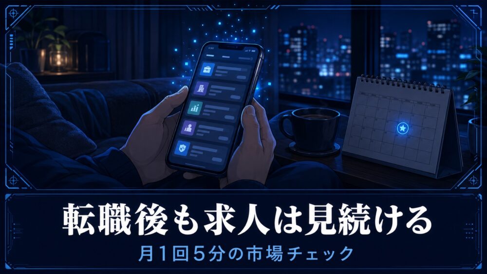 転職後も求人は見続ける 月1回5分の市場チェックのアイキャッチ