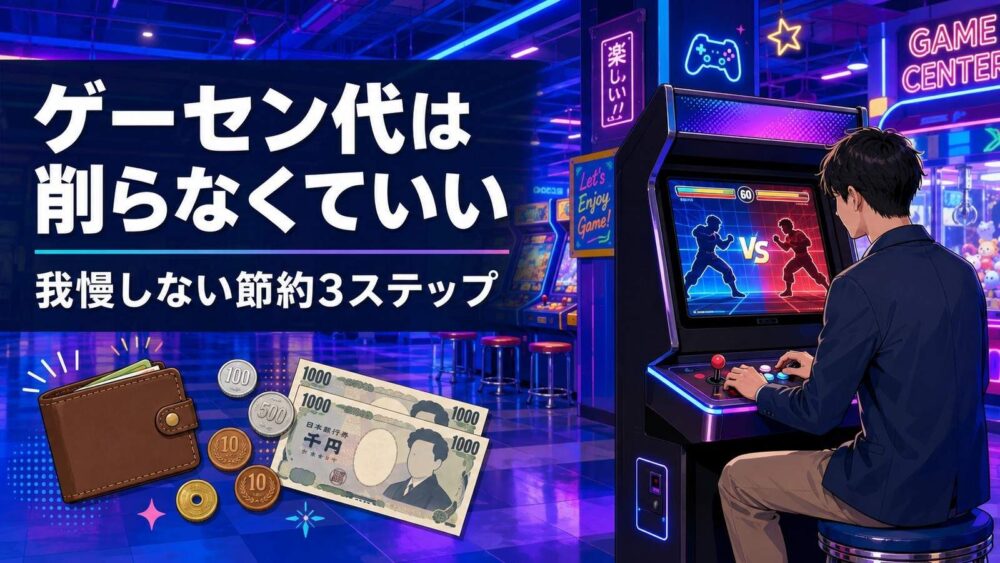 ゲーセン代は削らなくていい 我慢しない節約3ステップ