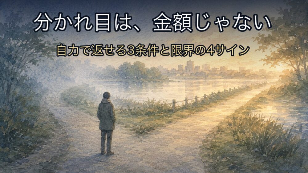 借金を自力で返せるかの判断基準を解説する記事のアイキャッチ画像