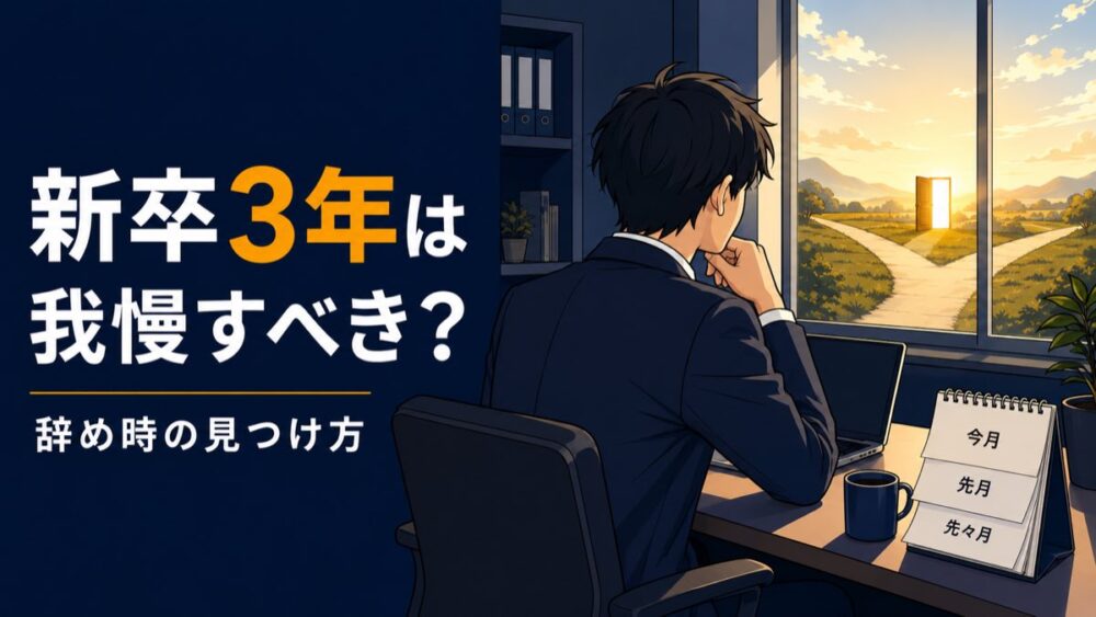 新卒3年は我慢すべき？辞め時の見つけ方