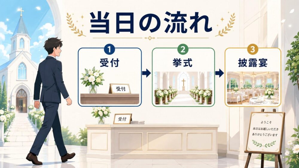 結婚式当日の流れ(受付・挙式・披露宴)