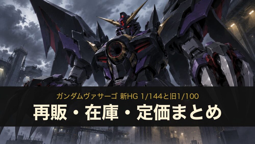 ガンダムヴァサーゴ 新HG 1/144と旧1/100 再販・在庫・定価まとめ