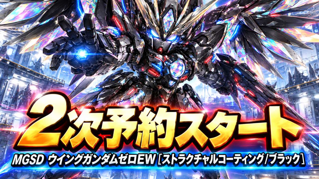 MGSD ウイングガンダムゼロEW［ストラクチャルコーティング/ブラック］2次予約開始のイメージイラスト