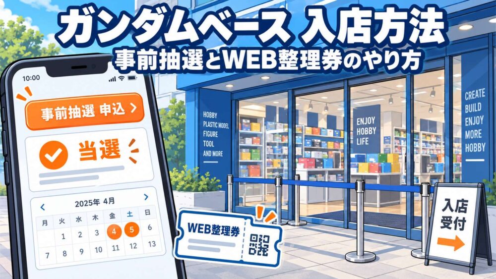 ガンダムベース 入店方法｜事前抽選とWEB整理券のやり方