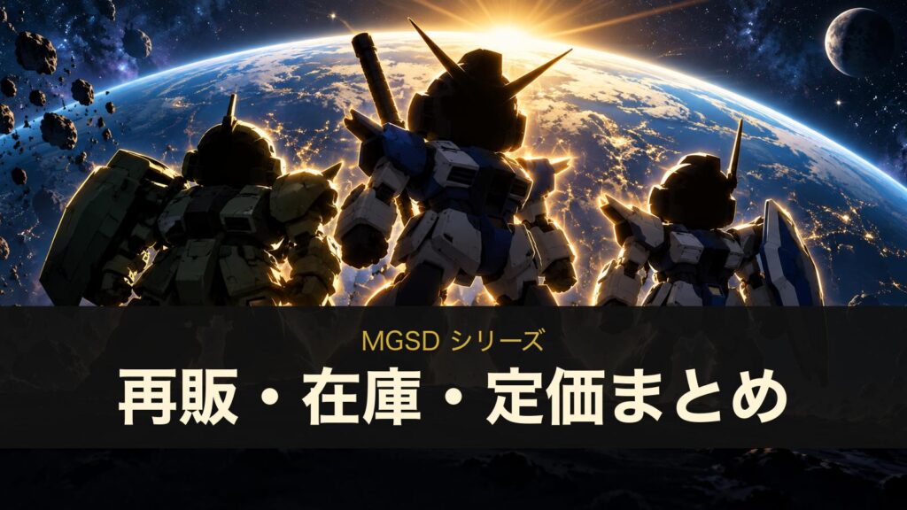 MGSD シリーズの再販・在庫・定価まとめ（イメージイラスト）