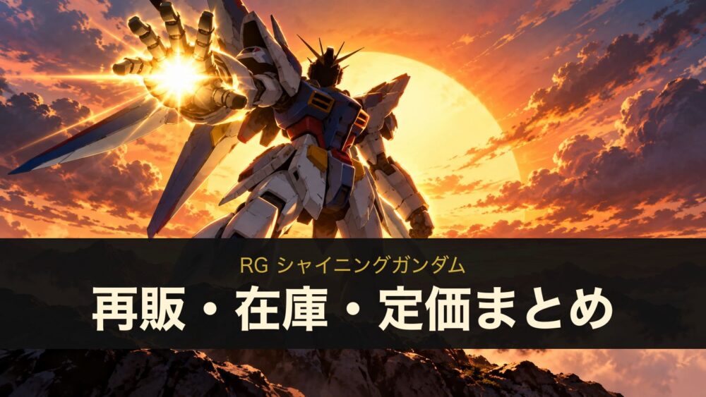 RG シャイニングガンダムの再販・在庫・定価まとめ（イメージイラスト）