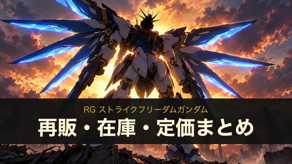 RG ストライクフリーダムガンダムの再販・在庫・定価まとめ（イメージイラスト）