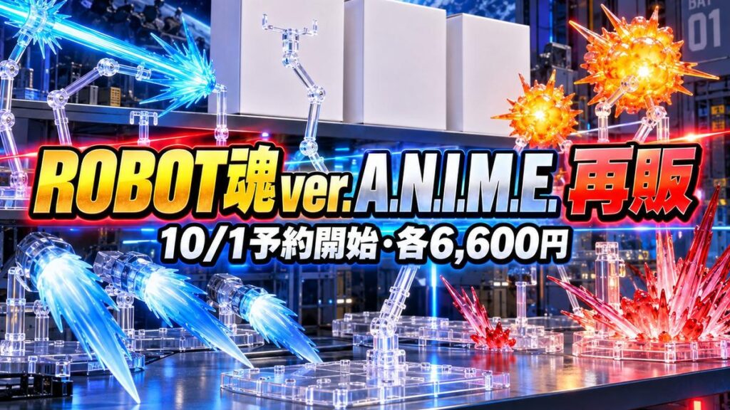 ROBOT魂 ver. A.N.I.M.E. 再販 10/1予約開始・各6,600円