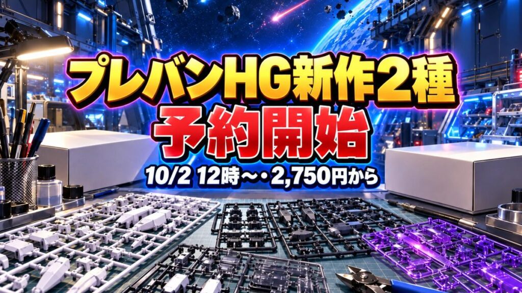 プレバンHG新作2種 予約開始のアイキャッチ