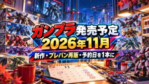 ガンプラ発売予定 2026年11月のアイキャッチ（イメージイラスト）