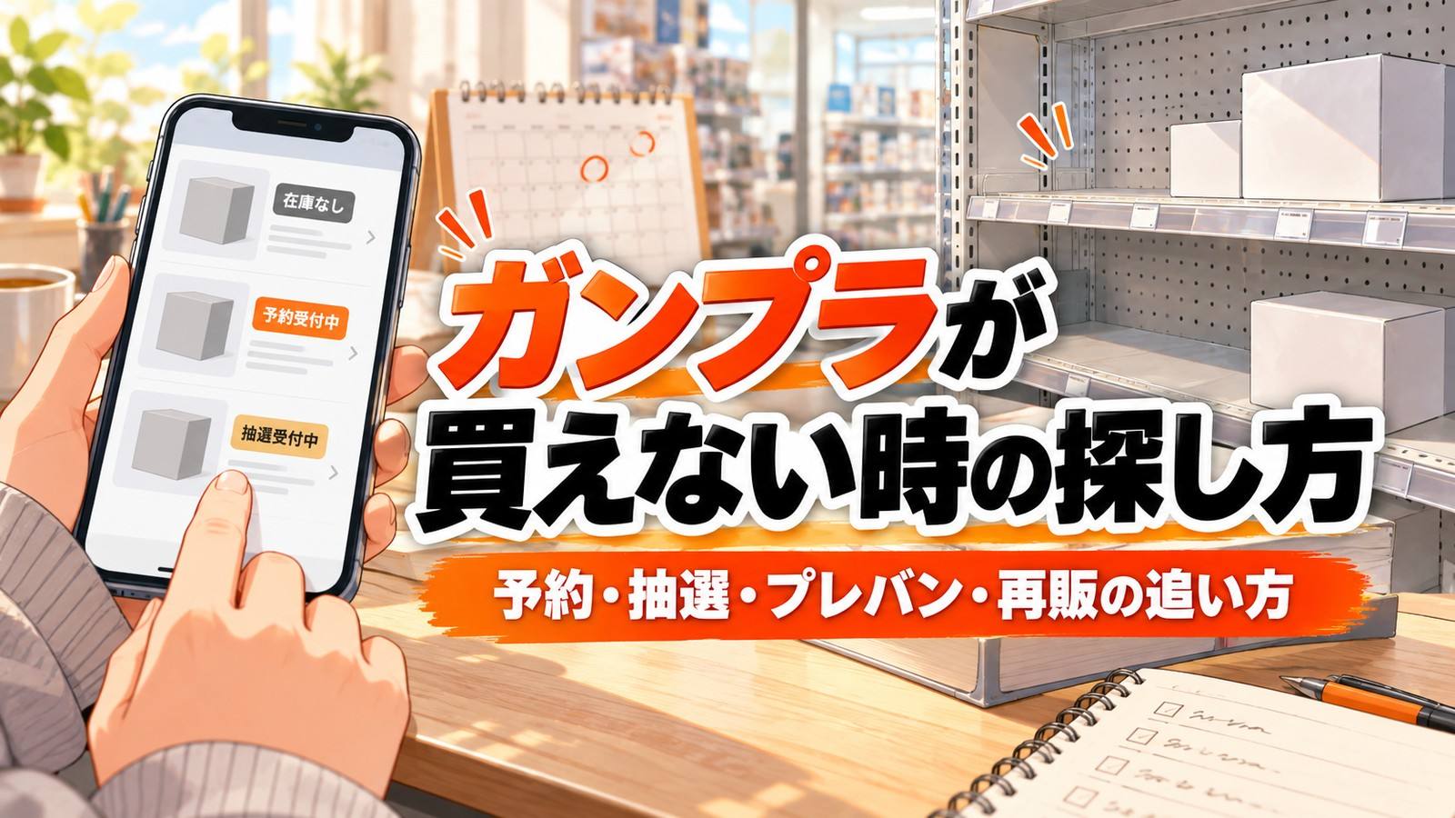 ガンプラが買えない時の探し方 アイキャッチ