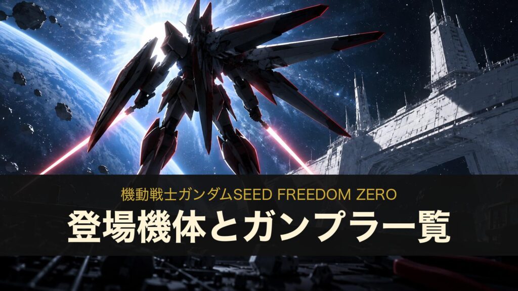 SEED FREEDOM ZEROの登場機体のイメージイラスト