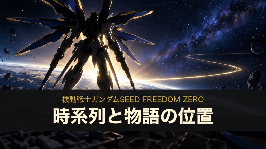 SEED FREEDOM ZEROの時系列のイメージイラスト